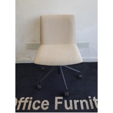 Andreu world Flex Exec gas lift breakout chairs in oatmeal