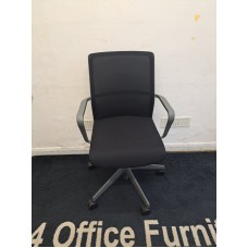 Black & Grey Senator CR2 operator or meeting room chairs