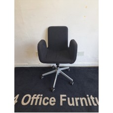 Black & Silver bucket swivel operator chairs