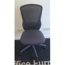 Grey operator chair without arms