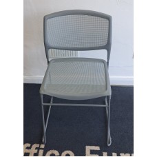 Grey stacking chairs