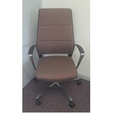 Kusch high back brown & Chrome Executive meeting chairs