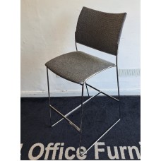 Set of three brown stools