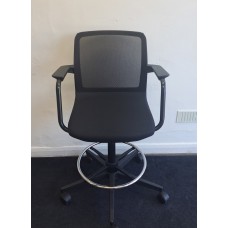 Black draughtsman chair with arms