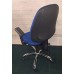 Blue contract operator chairs with Chrome base & arms
