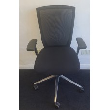 Sidiz black mesh & Chrome operator chairs