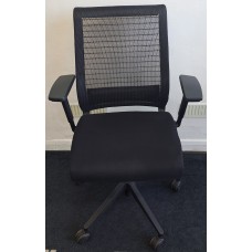 Steelcase Think Black mesh operator chairs 