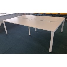 White Gresham 1200mm by 800mm straight bench desks