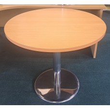Beech & Chrome 800mm round tables