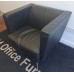 Orange Box black leather single sofa