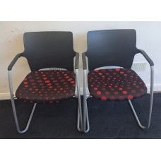 Black & red Stacking meeting chairs