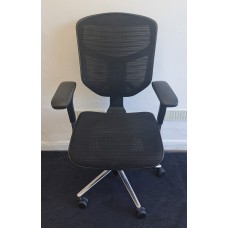 Kinnarps black fully adjustable operator chairs