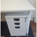Kinnarps 1600mm white straight manually adjustable straight desks with pedestals