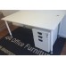 Kinnarps 1600mm white straight manually adjustable straight desks with pedestals