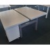 Kinnarps white 1600mm by 800mm twin bench desks with mobile pedestals