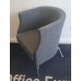 Kinnarps grey & chrome legs tub chairs