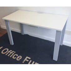 Senator white 1200mm by 600mm bench style straight desks
