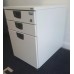 Kinnarps white under desk mobile pedestals with locking wheels
