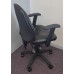 Black leather budget operator chairs with arms 