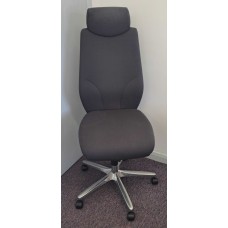 Orange box grey G64 high back operator chairs no arms