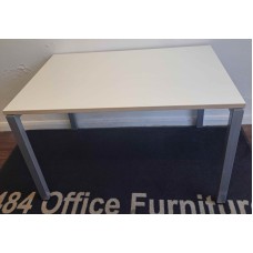 White 1200mm by 800mm bench style straight desks