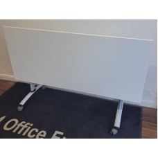 White 1400mm by 700mm folding meeting table