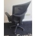 Black mesh T-back contract operator chairs with arms