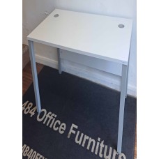 White 1400mm bench style straight desks White 1400mm bench style straight desks