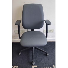 Grey fully adjustable heavy duty operator chairs