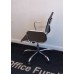 Black Chrome Faux leather operator chairs 