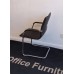 Black Chrome Faux leather operator chairs 
