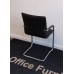 Black Chrome Faux leather operator chairs 