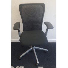 Black mesh & Alloy fully adjustable operator chair 