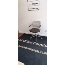Black & White patterned Connection gas lift operator or meeting chairs 