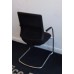Boss design black mesh & Chrome meeting chairs with arms