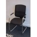 Boss design black mesh & Chrome meeting chairs with arms