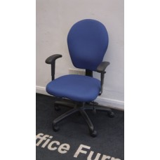 Blue contract operator chairs with arms