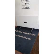 New Orange box white & Chrome 1600mm by 800mm folding tables with wire management