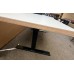 White light oak edge 1700mm by 800melectric height adjustable desks 