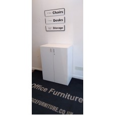 White 1060mm high 800mm wide 450mm deep double door wood units