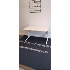 White 1200mm by 800mm straight desks 
