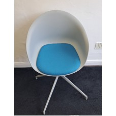 Allermuir blue  & grey breakout chair
