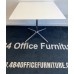 Allermuir white & Chrome 900mm by 900mm canteen or meeting tables