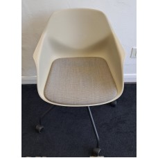 Beige swivel breakout chair