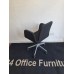 Black & Silver bucket swivel operator chairs