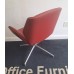 Boss Kruze red leather & Chrome swivel breakout chairs