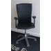 Knoll Life black leather & silver executive operator chairs