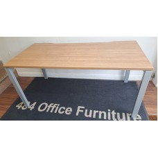 Light oak 1600mm bench style straight desk