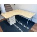 Maple 1600mm by 1600mm radial desk sets with matching mobile pedestals