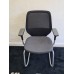Orange Box black mesh & grey meeting chairs
